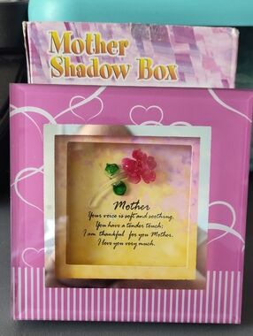 Mother Shadow Box Pink Floral